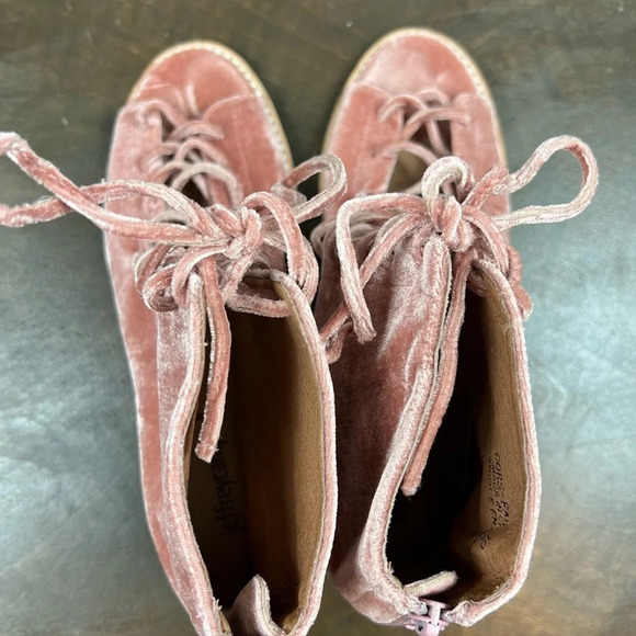 Jeffrey Campbell Lace Up Boots Pink Suede Sandals Gladiator Open Toe - Picture 6 of 11